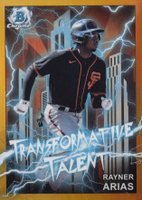 2023 Bowman Draft Transformative Talent #TT12 Rayner Arias Gold Baseball Card