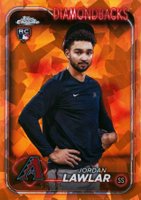 2024 Topps Chrome Sapphire #451 Jordan Lawlar SP-Orange Baseball Card
