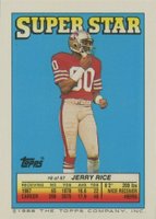 1988 Topps Stickers #8 Jerry Rice Charles White-96 Football Card