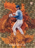 2022 Panini National National #BW Bobby Witt Jr. Gold Wave Baseball Card