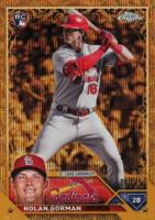 2023 Topps Gilded Collection #141 Nolan Gorman Wave Gold Etch Baseball Card