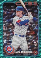 2024 Topps #407 Pete Crow-Armstrong Aqua Foil Baseball Card