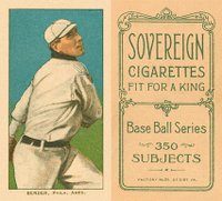 1909 White Borders Sovereign #32 Chief Bender Pitching-No Trees In Background Baseball Card