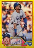 2023 Topps Chrome Logofractor Edition #161 Miguel Vargas Yellow Refractor Baseball Card