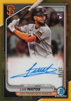 2024 Bowman Chrome Rookie Autographs #CRALM Luis Matos Gold Refractor Baseball Card