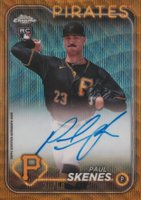 2024 Topps Chrome Update Chrome Baseball Update Series Autographs #RAPS Paul Skenes Gold Wave Baseball Card