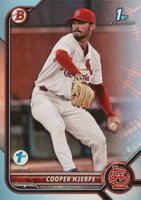 2022 Bowman Draft 1st Edition #95 Cooper Hjerpe Sky Blue Foil Baseball Card