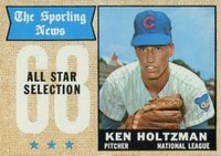 1968 Topps #380 Ken Holtzman All-Star Baseball Card