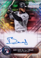 2022 Bowman Sterling Rookie Autographs #RABD Bryan de La Cruz Rose Gold Refractor Baseball Card