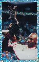 1992 Panini Sticker #20 Michael Jordan MVP-Foil Basketball Card