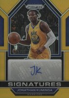 2022 Panini Prizm Signatures #SIGJKU Jonathan Kuminga Gold Prizm Basketball Card