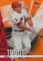 2017 Finest  #1 Mike Trout Orange Refractor Baseball Card