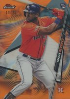 2020 Finest #50 Yordan Alvarez Orange Refractor Baseball Card