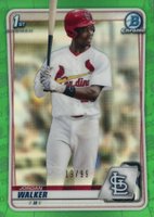 2020 Bowman Draft #BD57 Jordan Walker Chrome-Green Refractor Baseball Card