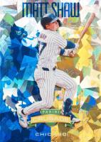2024 Panini Crusade Crusade #18 Matt Shaw Cracked Ice Blue Baseball Card
