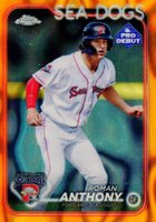 2024 Topps Pro Debut #PDC39 Roman Anthony Chrome-Orange Lava Refractor Baseball Card