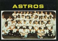 1971 Topps #722 Houston Astros Team Short Print Baseball Card