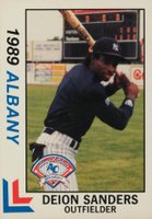 1989 Best Albany Yankees #1 Deion Sanders Baseball Card