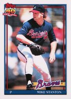 1991 Topps Tiffany #514 Mike Stanton Baseball Card