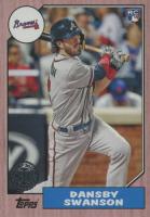 2017 Topps 1987 Topps #87-100 Dansby Swanson Red Baseball Card