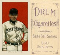 1909 White Borders Drum 350 #469 Sam Strang Baseball Card