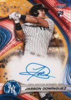 2024 Bowman's Best Best of 2024 Autographs #B24JD Jasson Dominguez Gold Refractor Baseball Card