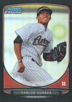 2013 Bowman Chrome Prospects #BCP100 Carlos Correa Black Refractor Baseball Card