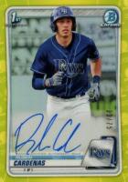 2020 Bowman Chrome Prospect Autographs #CPARC Ruben Cardenas Yellow Refractor Baseball Card