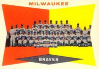 1960 Topps #381 Milwaukee Braves Team Baseball Card