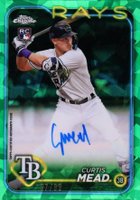 2024 Topps Chrome Sapphire Chrome Sapphire Autographs #CSACME Curtis Mead Green Baseball Card