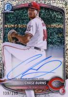 2025 Bowman Chrome Prospect Autographs #CPACB Chase Burns Speckle Refractor Baseball Card