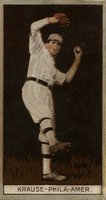 1912 Brown Backgrounds Red Cross #94 Harry Krause Baseball Card