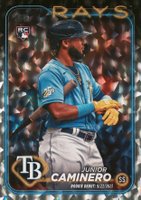 2024 Topps Update #US223 Junior Caminero Silver Crackle Foil Board Baseball Card