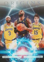 2023 Panini Origins Nucleus #16 Anthony Davis/Austin Reaves/LeBron James Basketball Card