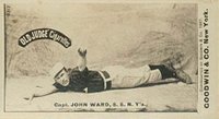 1887 Old Judge #478-8b John Ward Sliding-L/hand raised-horizontal-Capt. John-N.Y's. Baseball Card