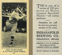 1916 Indianapolis Brewing #60 Art Fletcher Baseball Card