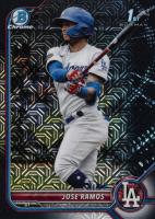 2022 Bowman Mega Box Chrome #129 Jose Ramos Black Refractor 1/1 Baseball Card