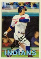 2016 Topps Heritage #482 Francisco Lindor Action Baseball Card