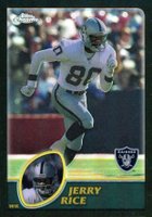 2003 Topps Chrome #122 Jerry Rice Black Refractor Football Card