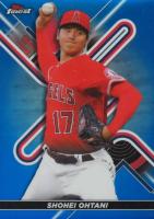 2022 Topps Finest #28 Shohei Ohtani Blue Refractor Baseball Card