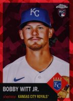 2022 Topps Chrome Platinum Anniversary #61 Bobby Witt Jr Red Atomic Refractor Baseball Card