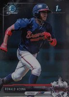 2017 Bowman Chrome Mini #BCP127 Ronald Acuna Bowman Prospects Baseball Card