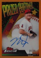 2019 Finest Prized Performers Autographs #MT Mike Trout Orange Baseball Card