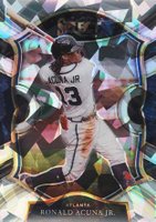 2021 Panini Select #10 Ronald Acuna Jr. Cracked Ice Baseball Card