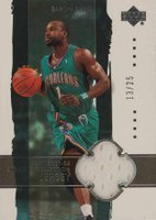 2003 Upper Deck Exquisite Collection #25-J Baron Davis Jersey Basketball Card