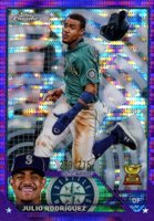 2023 Topps Chrome #200 Julio Rodriguez Purple Sonar Refractor Baseball Card
