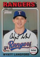 2024 Topps Heritage #581 Wyatt Langford Chrome-Silver Border Baseball Card