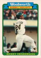 1990 Woolworth #23 Rickey Henderson Baseball Card