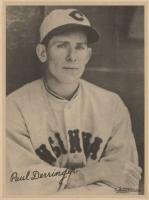 1936 Glossy Finish & Leather # Paul Derringer Leather Baseball Card