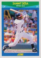 1990 Score Rising Stars #35 Sammy Sosa Baseball Card